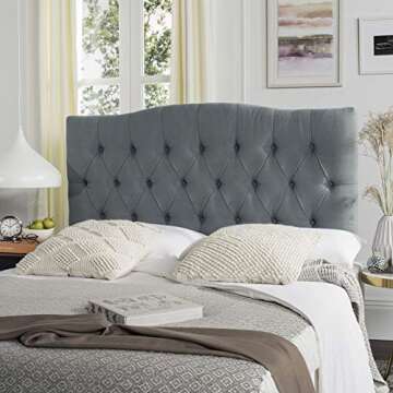 Safavieh Axel Sky Blue Upholstered Tufted Headboard (Queen)