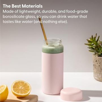 W&P Porter Glass Wide Mouth Bottle with Silicone Sleeve