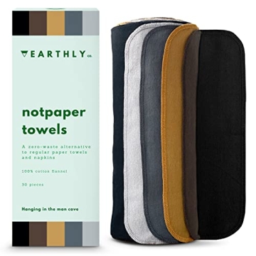 Earthly Co. Reusable Paper Towels - Eco-Friendly & Absorbent