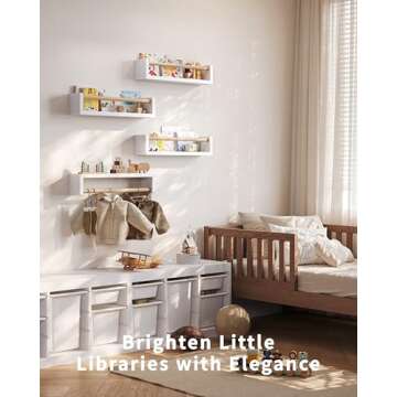 Seocry Nursery Book Shelves - Safe Floating Storage Solution