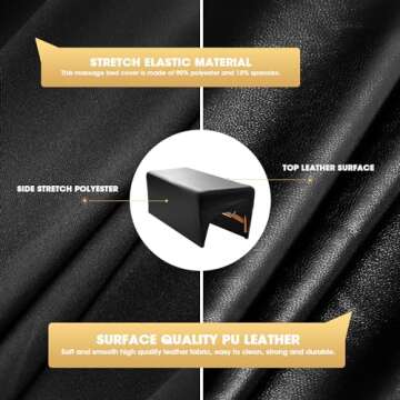 Onism Lash Bed Cover - Waterproof PU Leather Spa Table Cover