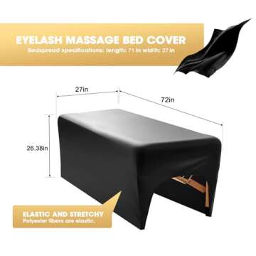 Onism Lash Bed Cover - Waterproof PU Leather Spa Table Cover