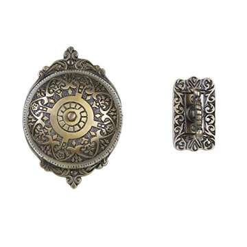 A29 Decorative Mechanical Doorbell - Old Fashioned Twist Door Bell with Manual Hand Turn Chime - Vin...