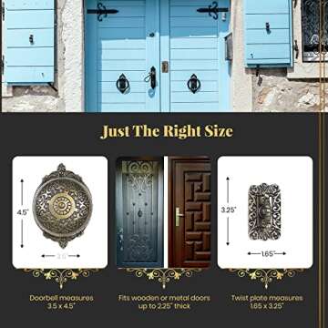 Vintage A29 Mechanical Doorbell - Brass Chime for Home