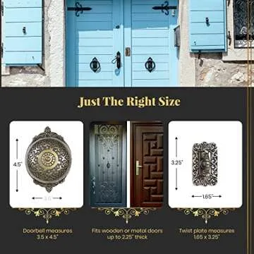 Vintage A29 Mechanical Doorbell - Brass Chime for Home