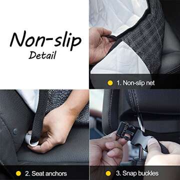 Winner Outfitters Dog Car Seat Covers,Dog Seat Cover Pet Seat Cover For Cars, Trucks, And Suv - Black, 100% Waterproof, Hammock Convertible