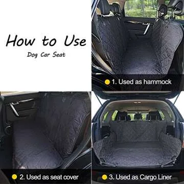 Durable Waterproof Dog Car Seat Cover for SUVs and Cars