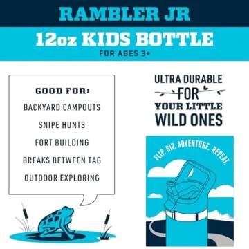 Durable YETI Rambler Jr. Kids Bottle - Agave Teal