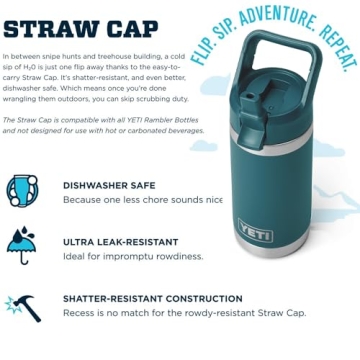 Durable YETI Rambler Jr. Kids Bottle - Agave Teal