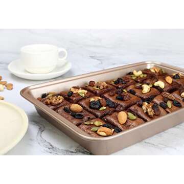 Non Stick Brownie Pan, With Partition, Chunked Brownie Pan, Slicing Solution Brownie Pan, Pan With Built-In Slicer