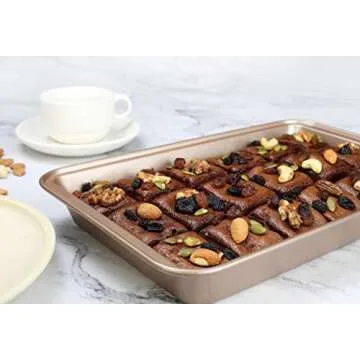 Non Stick Brownie Pan with Built-In Slicer for Perfect Brownies
