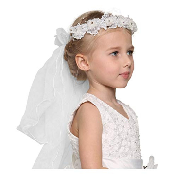 Elegant Bienvenu First Communion Veil for Girls