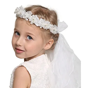 Elegant Bienvenu First Communion Veil for Girls