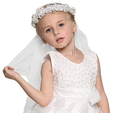 Elegant Bienvenu First Communion Veil for Girls