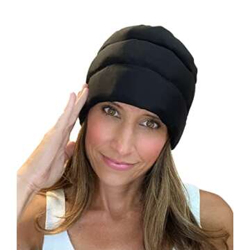 Headache Hat: Long Lasting Ice Cooling Relief for Migraines & Stress