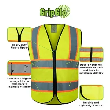 GripGlo High-Visibility Reflective Safety Vest for All Uses