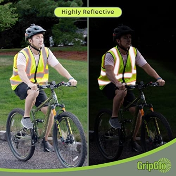 GripGlo High-Visibility Reflective Safety Vest for All Uses