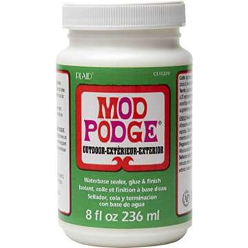 Mod Podge Waterbase Sealer, Glue and Finish Outdoor (8-Ounce) + Mod Podge Spray Acrylic Sealer Gloss (12 Ounce)