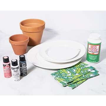 Mod Podge Waterbase Sealer, Glue and Finish Outdoor (8-Ounce) + Mod Podge Spray Acrylic Sealer Gloss (12 Ounce)