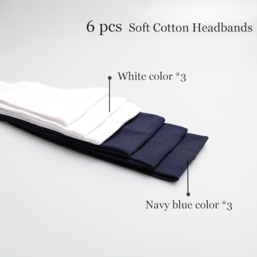 Stylish Cotton Stretch Headbands Set for Women - 6 Pcs