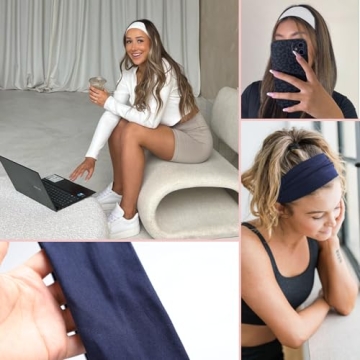 Stylish Cotton Stretch Headbands Set for Women - 6 Pcs
