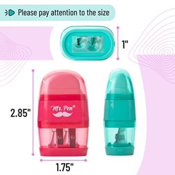 Mr. Pen Pencil Sharpener & Eraser, 4 Pack for All Ages