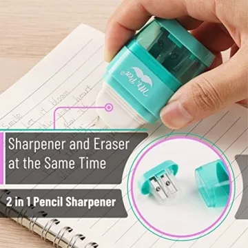 Mr. Pen Pencil Sharpener & Eraser, 4 Pack for All Ages