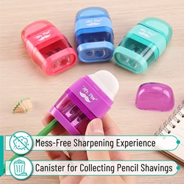 Mr. Pen Pencil Sharpener & Eraser, 4 Pack for All Ages