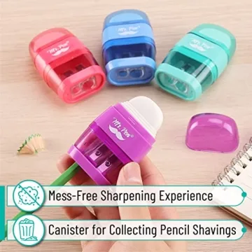 Mr. Pen Pencil Sharpener & Eraser, 4 Pack for All Ages