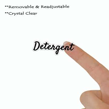 Laundry Room Organizing Labels for Glass Jars, Canisters, Waterproof Home Storage Organization Washr...