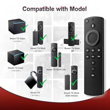 Replacement Voice Remote Control Fit for AMZ Smart TVs Stick(2nd Gen), Smart TVs Stick Lite, Smart T...