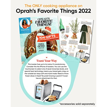 Revolution R270 High-Speed Touchscreen Toaster, 2-Slice Smart Toaster with Patented InstaGLO Technology, Warming Rack & Panini Press