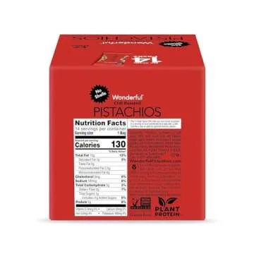 Wonderful Pistachios No Shells, Chili Roasted Nuts, 0.75 Ounce Bag (Pack of 14), Spicy Nuts, Protein Snacks, Gluten Free, Individually Wrapped Healthy Snack