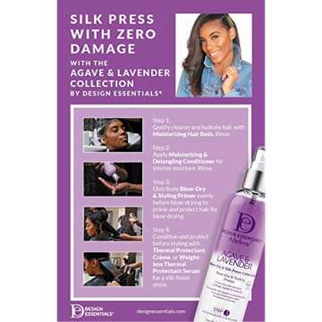 Design Essentials Agave & Lavender Moisturizing Blow-Dry & Styling Primer, 8 Ounce