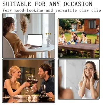 Stylish Bow Hair Claw Clips - Elegant Hold for All Hair Types