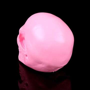 PTS Halloween Skulls Heads Halloween Head Decor Halloween Halloween Skeleton Bones Desktop Halloween Decor(Pink)