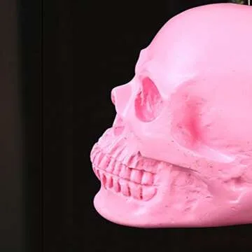 PTS Halloween Skulls Heads Halloween Head Decor Halloween Halloween Skeleton Bones Desktop Halloween Decor(Pink)