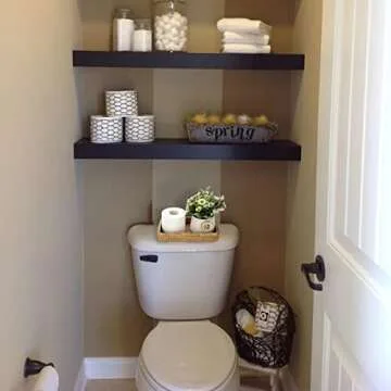 Sumnacon 10 Inch Rattan Bathroom Vanity Tray - Decorative Wicker Toilet Tank Tray for Paper Hand Towel, Vintage Storage Basket Bin for Bathroom Kitchen Toilet Tank Vanity Countertop Table Shelf