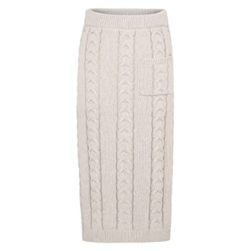 Chic Winter Knit Sweater and Skirt Set by CHARTOU