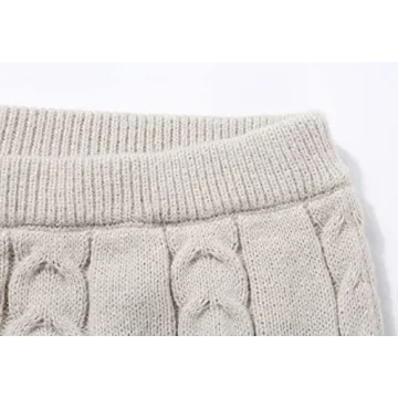 Chic Winter Knit Sweater and Skirt Set by CHARTOU