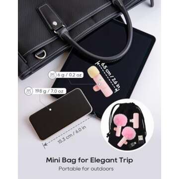 Mini Pink Lavalier Microphone for iPhone Android PC