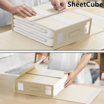 Stylish SheetCube Bed Sheet Organizers - 6 Pack