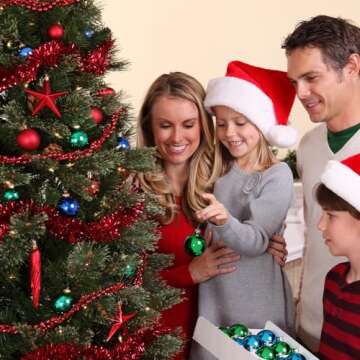 100 Feet Red Tinsel Garland Christmas Foil Tinsel Garland Decoration Metallic Banner Wall Hanging Tinsel Streamers Garland for Christmas Tree Birthday Party Decorations (3.54" x 100', Red)