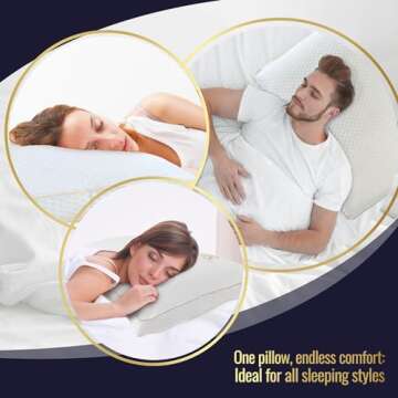 Royal Therapy Adjustable Memory Foam Pillow for Pain Relief