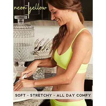 Kalon Women’s 4 Pack Racerback Comfort Bralettes