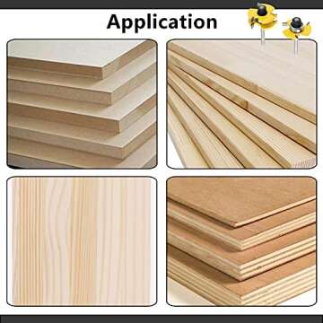 2PCS Tongue and Groove Router Bit Set for Woodworking