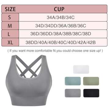 Sykooria Women's Sports Bra Stylish High Support Workout