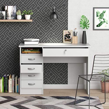 Tvilum Walden 5 Drawer Desk - Modern Scandinavian Style