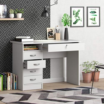 Tvilum Walden 5 Drawer Desk - Modern Scandinavian Style