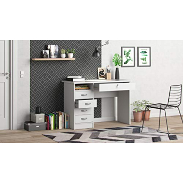 Tvilum Walden 5 Drawer Desk - Modern Scandinavian Style
